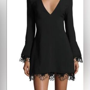 ALC BLACK LONGSLEEVE JAMIE DRESS SIZE 8 - small stain